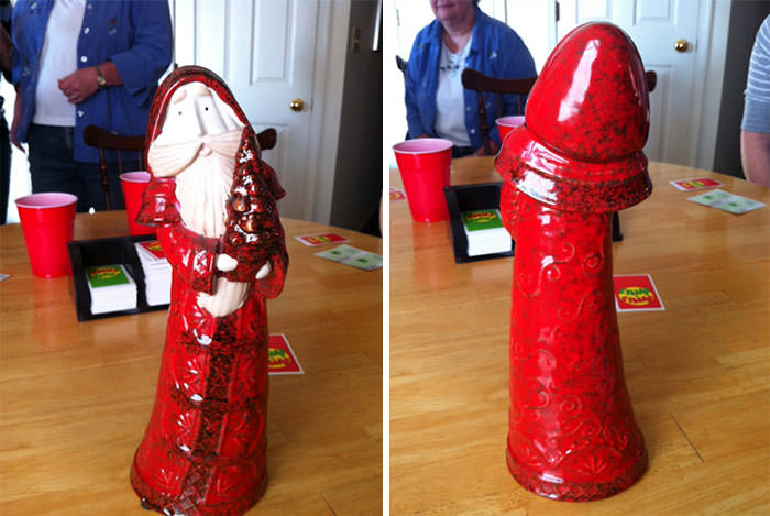 My aunt couldn't understand why everyone was laughing at her ceramic Santa.
