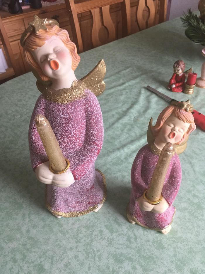 My grandma's new candle holders.