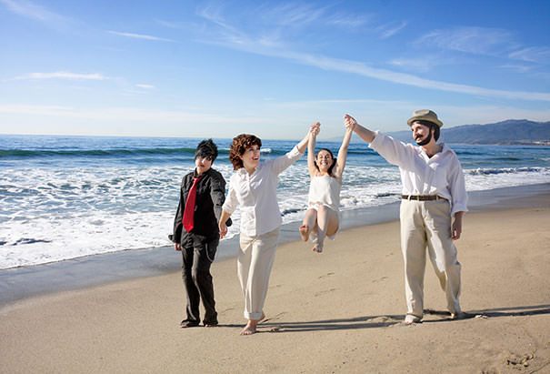 I photoshopped myself to be my own awkward family. Yes, they are all me (bodies included). Yes, I did go to the beach and take the pictures. Yes, people did stare. Yes, I did send this out to my family and friends for the holidays.