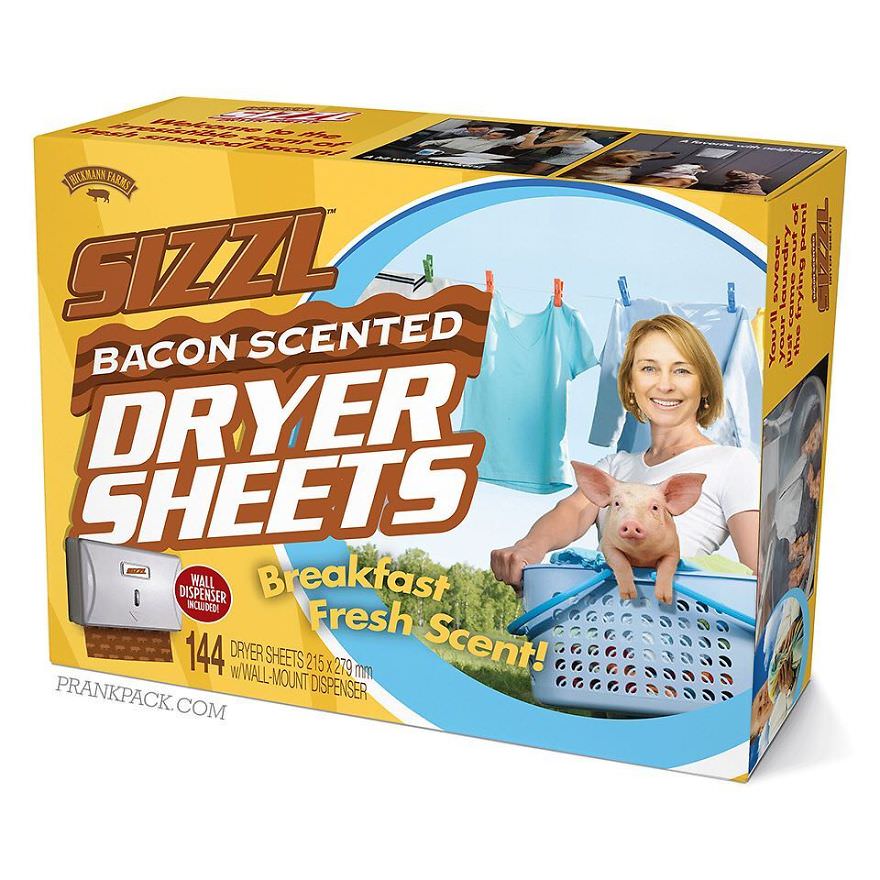 Bacon scented dryer sheets