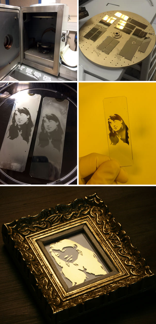 I made a 50-nanometer-thick portrait of my girlfriend for her birthday.