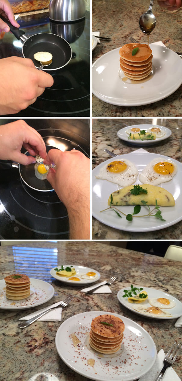 I made my girlfriend a "little" breakfast.