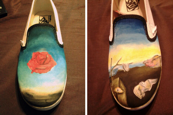 These are my Salvador Dali Vans, made by my boyfriend for me on Valentine's.