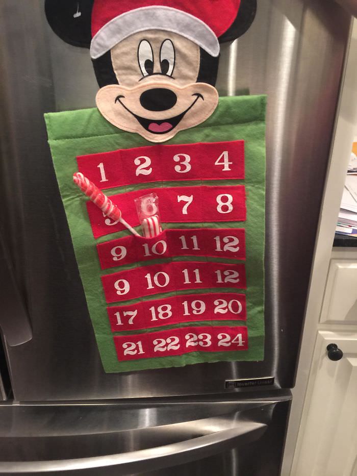 Our advent calendar, we didn’t notice when we bought it.