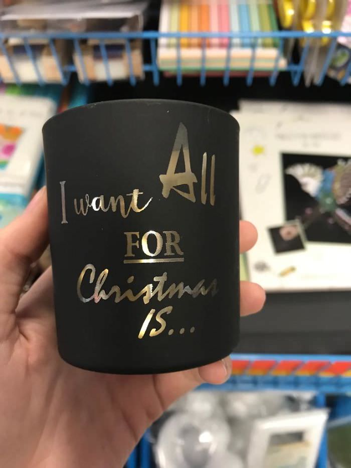I want all for Christmas is...