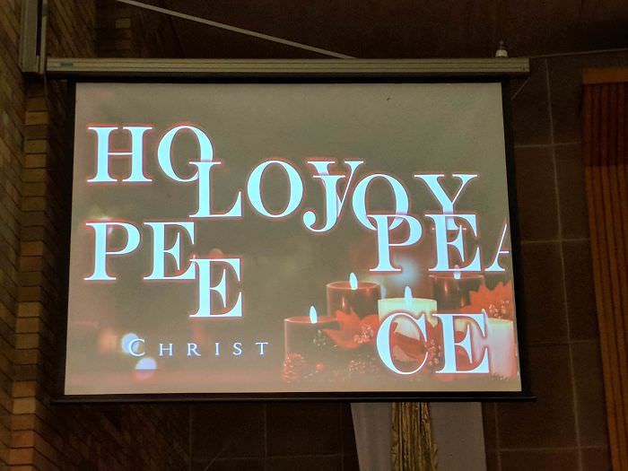 Seen at Christmas Eve Mass. I had to have someone explain it to me.