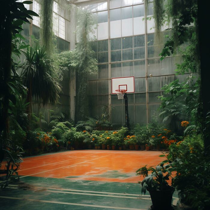 This basketball court.