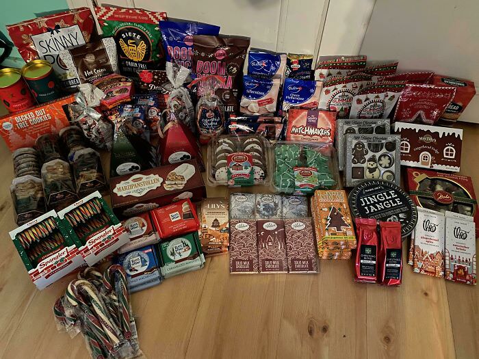 I quit drinking in July, and with the money I've saved, I've been able to splurge more on Christmas this year. Here's the treats my family will wake up to tomorrow.