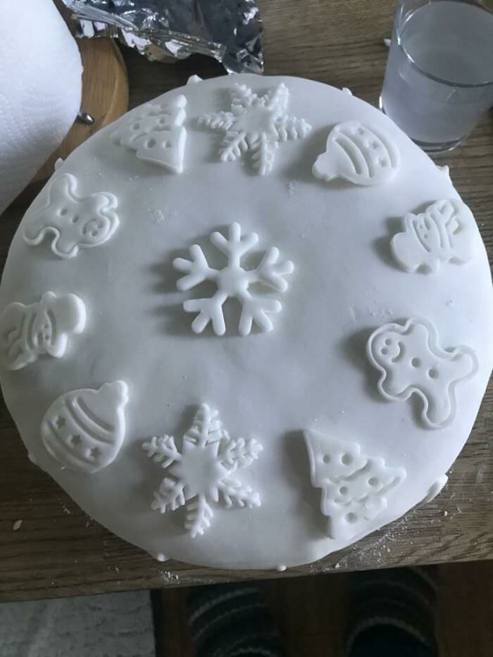 My dad had a go at making a Christmas cake this year! He's never baked anything before! I'm so proud of him.